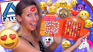 ALDI Emojis STIKEEZ 2019  Emoji Handy App 🤩 ALLE Figuren 🤪 Sammelfiguren Unboxing deutsch [upl. by Ereveniug]