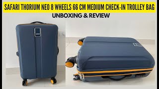 Safari Thorium Neo 8 Wheels 66 Cm Medium Check in Trolley Bag Unboxing and Review Safari Trolly Bag [upl. by Mart]