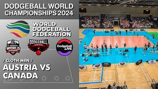 Austria vs Canada  Cloth Mens  Dodgeball World Championships 2024 [upl. by Yelnats]