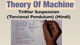 Trifilar Suspension Torsional Pendulum Hindi [upl. by Nayrda]