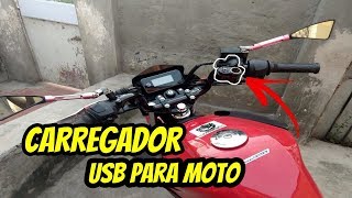 TOMADA USB NA MOTO  YAMAHA FACTOR [upl. by Wheaton]