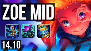 ZOE vs ZED MID  7k comeback Rank 8 Zoe  KR Master  1410 [upl. by Ardnasirhc439]