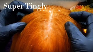 ASMR Scalp Scratching With Gloves Was Very Tingly Dandruff Removal 🥱😴💤 [upl. by Ingalls]