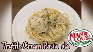 Quick and Easy Truffle Cream Pasta Ala Mama Lous  May Ann Gonzales [upl. by Aneelahs495]