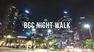 4K BGC Night Walk  The safest place for night walk in Philippines [upl. by Tsnre]