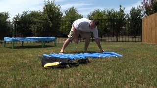 Bazoongi 75 ft Kids Trampoline Combo Assembly Video [upl. by Inahc]