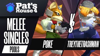 P0ke vs TreyTheTrashman  Pats House 4  Melee Singles Pools [upl. by Cawley]