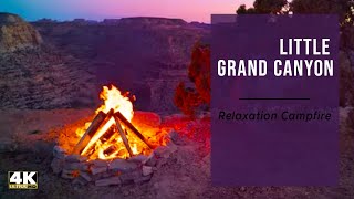 🔥 Little GRAND CANYON Campfire  4K Outdoor Fireplace with Soothing Relaxation Crackling Fire Sounds [upl. by Helban545]