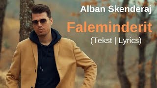 Alban Skenderaj  Faleminderit Tekst  Lyrics [upl. by Yeargain]