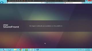 Citrix Storefront error No logon methods are available on this platform [upl. by Piks]