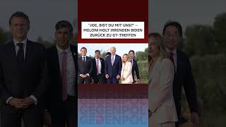 shorts gegenpol biden joebiden italien italy usa g7 potus westen meloni georgiameloni [upl. by Eigroeg]