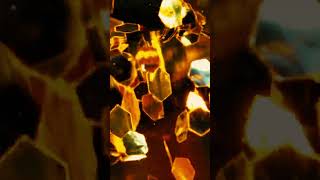 Free Stock Footage of Golden Hexagons in Liquid [upl. by Freda]