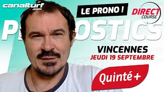 Pronostic Quinté et des courses PMU du Jeudi 19 septembre 2024  En partenariat avec GenybetTurf [upl. by Ainez722]