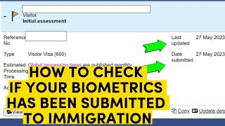 HOW TO CHECK BIOMETRIC STATUS australianvisa vfsglobal [upl. by Engud]