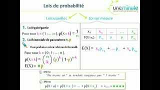 Synthèse dUne Minute  Loi de Probabilité [upl. by Hoseia164]