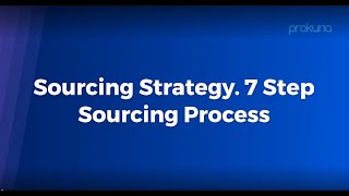 Sourcing Strategy 7 Step Sourcing Process [upl. by Mauro]