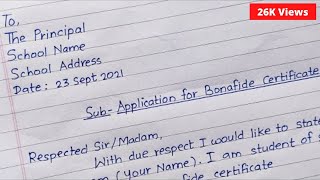 Application for Bonafide Certificate  Application to Principle for Bonafide Certificate [upl. by Rama]