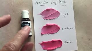 Americolor Deep Pink food coloring demo and review How to make pink icing [upl. by Nillad]