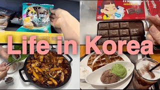 Koreashopping for KoreaMaking stirfried baby octopusKorea cafeKorean vlog [upl. by Ilona523]