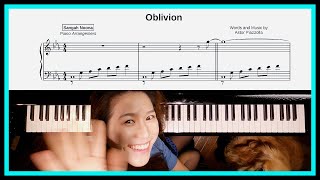 Oblivion Astor Piazzolla Piano by Sangah Noona with Sheet Music [upl. by Dnomyaw]