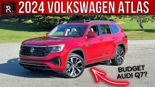 The 2024 Volkswagen Atlas SEL Premium RLine Is A Budget 3Row Audi Q7 [upl. by Ailalue]