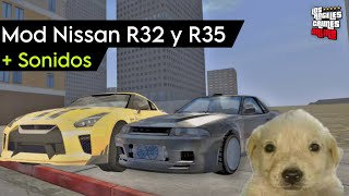 MOD DEL NISSAN R32 Y R35 PARA LOS ANGELES CRIMES  SONIDOS  Link Directo [upl. by Enileve152]