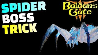 Baldurs Gate 3 How to ONE SHOT The Spider Boss [upl. by Coppola]