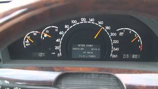 Mercedes S 400 V8 biturbo diesel chipped acceleration 0220kmh [upl. by Kcirdez]