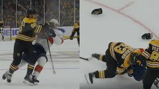 Brad Marchand Absolutely Loses It on Nate Schmidt [upl. by Leruj]