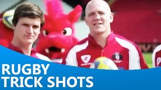 INSANE Rugby Trick Shots  Gloucester Show Off Their Skills [upl. by Ynez]