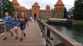 The largest castle in Lithuania Trakai Island Castle Walking tour 2021 [upl. by Oimetra]