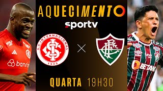 INTERNACIONAL X FLUMINENSE  AQUECIMENTO  COM IMAGENS  CONMEBOL LIBERTADORES 2023  live  sportv [upl. by Bonnell]