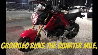 Honda Grom quarter mile run 181 takegawa big bore [upl. by Lejeune]