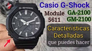 Todas las Características y Funciones detalladas Casio GShock GA2100 GM2100 Módulo 5611⌚️ [upl. by Isbella]