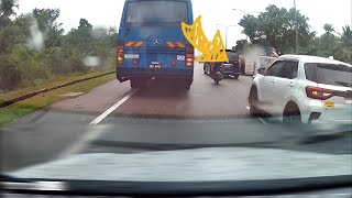 Dashcam  Lori Terbalik Highway Pasir Gudang 14 Aug 2023 [upl. by Eilloh297]