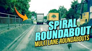 Spiral Roundabout  Multi Lane roundabouts UK [upl. by Hoye595]