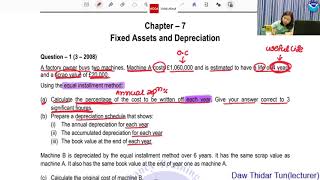 Fixed Assets and Depreciation Q 1 [upl. by Irami]