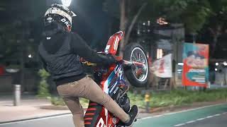 SUPERMOTO WHEELIE DJ TIE ME DOWN BY HUDA FVNKY X CARO FVNKY [upl. by Odnesor]