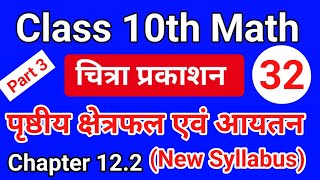 Class 10th Math Chapter 122 पृष्ठीय क्षेत्रफल एवं आयतन चित्रा प्रकाशन [upl. by Maximo]