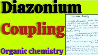 Diazonium coupling in hindi  Organic chemistry MSc hindi notesRitikahennatutorial [upl. by Ginger]