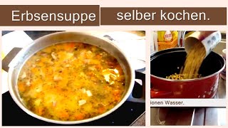 Leckere Erbsensuppe Eintopf mit geräuchertem Schweinebauch Rezept  ASMR Kochgeräusche [upl. by Audun]