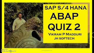 Challenge Your SAP S4HANA ABAP Skills Take on Quiz 2 [upl. by Marwin275]