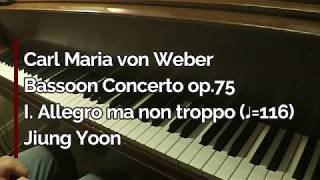 Piano Part Weber Concerto for Bassoon and Orchestra I Allegro ma non troppo ♩116 [upl. by Healey]