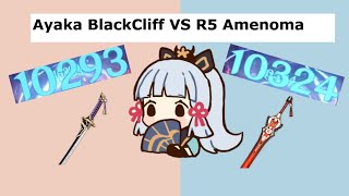 R5 Amenoma vs Blackcliff R1 Ayaka comparison c0 [upl. by Ynittirb]