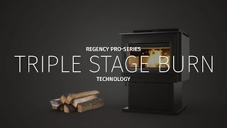 Triple Stage Burn Technology on Regency ProSeries Hybrid Wood Stoves [upl. by Enidlarej]