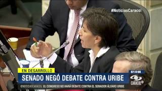 Se calienta el Senado niegan propuesta para abrir debate contra Álvaro Uribe [upl. by Meridith]