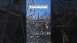 Time lapse a frame cabin construction [upl. by Einnahc]