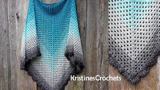 The Everest Triangle Shawl Crochet Tutorial [upl. by Guttery497]