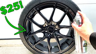 How To Spray Paint Your Wheels the Right Way ONLY 25 [upl. by Holbrook]