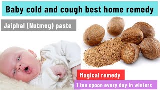 Jaiphal Nutmeg  Baby cold and cough home remedy  Baby food for winters [upl. by Ekoorb]